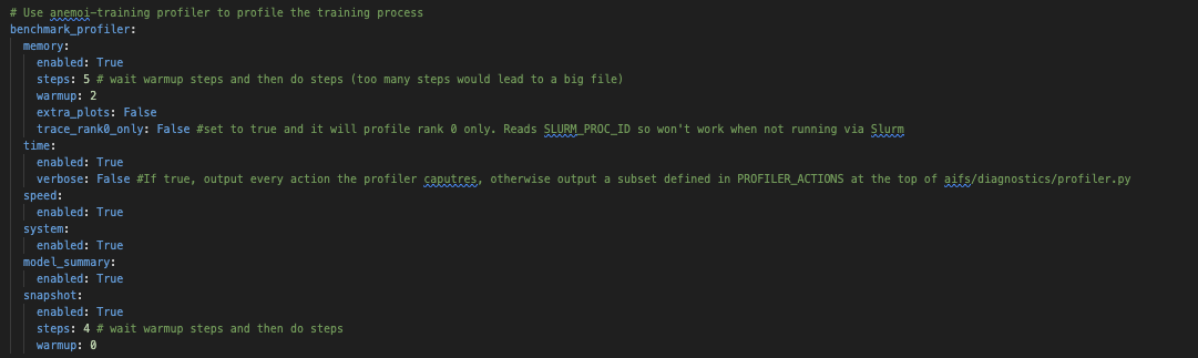 AnemoiProfiler Config Settings